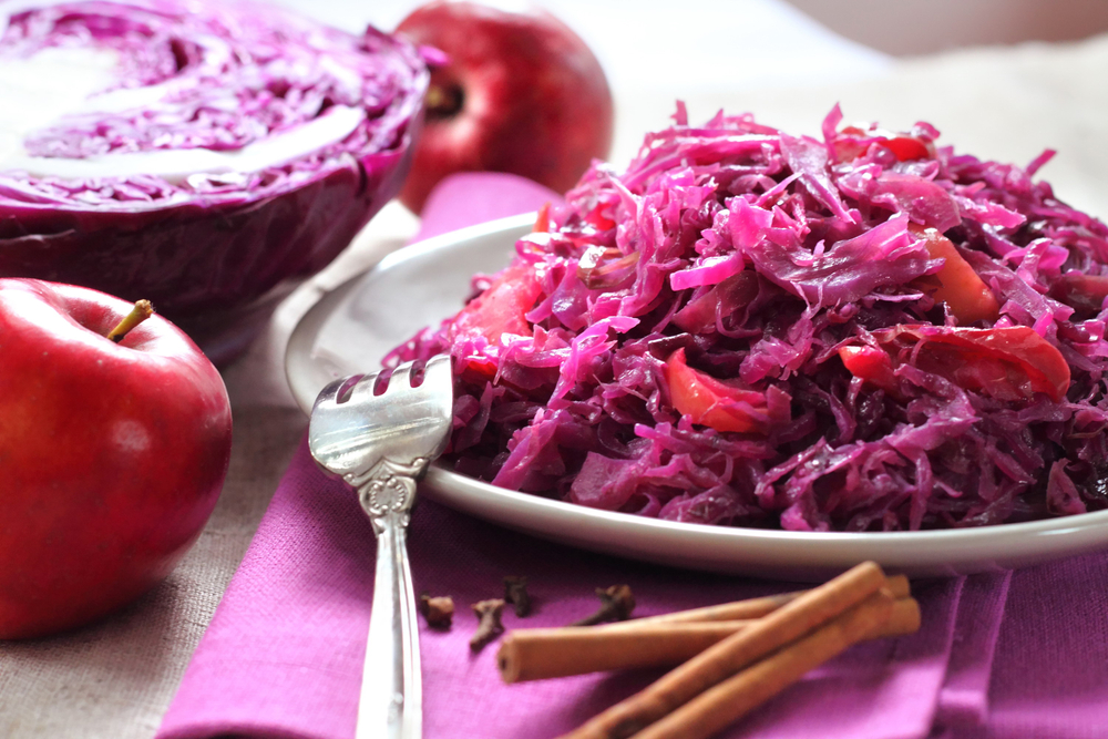 Rotkraut mit Apfel